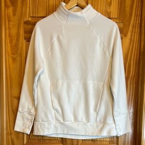 Fabletics White Cowl Neck Sweater Cozy Knit